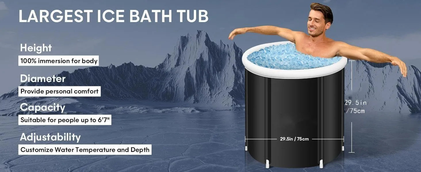 Portable Folding Ice Bath Tub for Cold Therapy & Recovery
